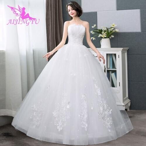AIJINGYU Wedding Dress Sleeve Removable Wear Unique Skirt Elegant Online Train Gown Where To Buy Bridal Dresses