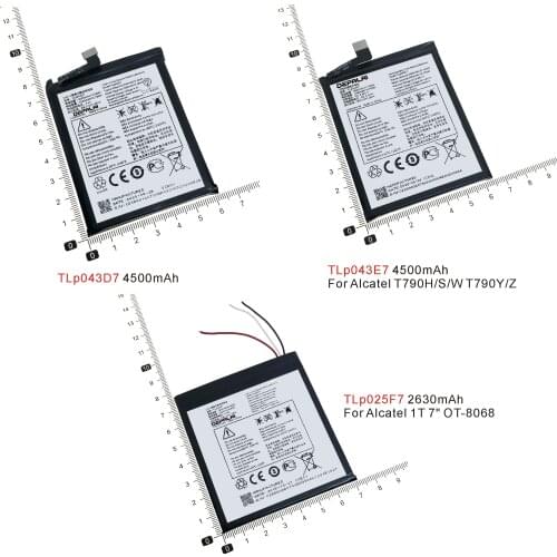 TLp043D7 TLp043E7 TLp025F7 Battery For Alcatel T790H S W T790Y Z For Alcatel 1T 7" OT-8068 Phone Batteries