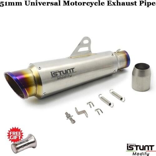 Universal Motorcycle Modified GP-project Exhaust Pipe 51mm Muffler Silencer for R25 Z400 GSXR250 R6 R1 Z900 CBR600RR DB killer