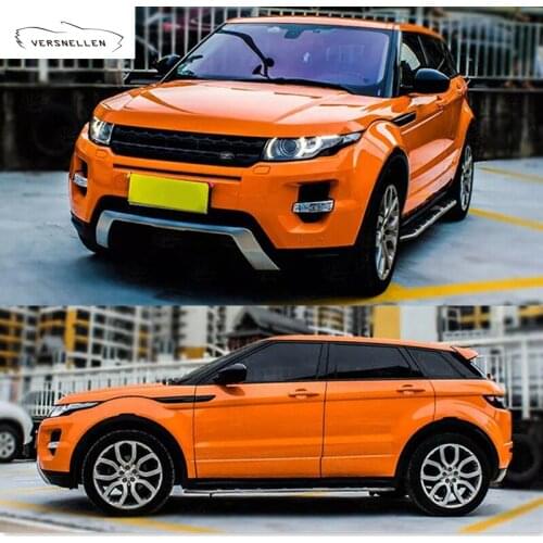 High Quality 1.52x18M Full Body Hight Glossy Film Orange Car Glossy Air Bubble Free Car Wrapping Film Vinyl