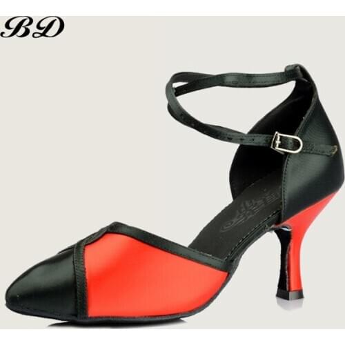 TOP Dance Shoes Modern Annalisa Series Womens Latin Shoe adult Soft Bottom High Cost Performance Genuine Leather BD 147 GIFT