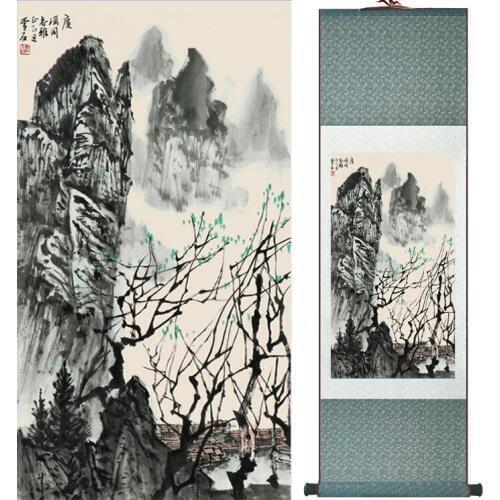 Mountain and River painting Chinese scroll painting landscape art painting home decoration picture 041710