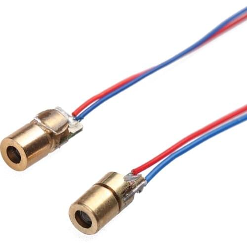 1/3/5/10pcs Laser diode 650nm 6mm 3/5V 5 million watt Adjustable Laser Dot Diode Module Red Copper Head Power Tool Accessories