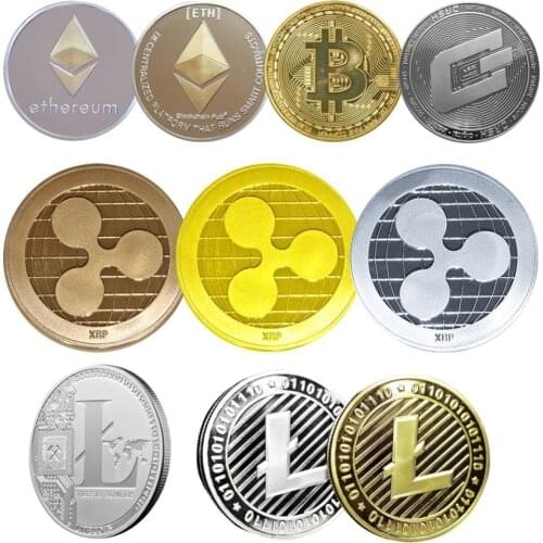 Litecoin Coin Non-currency Coins Bitcoin/Ethereum/Lite/Dash/Ripple Coin 5 Kinds Of Commemorative Coin (Drop Shipping) Gift Coin