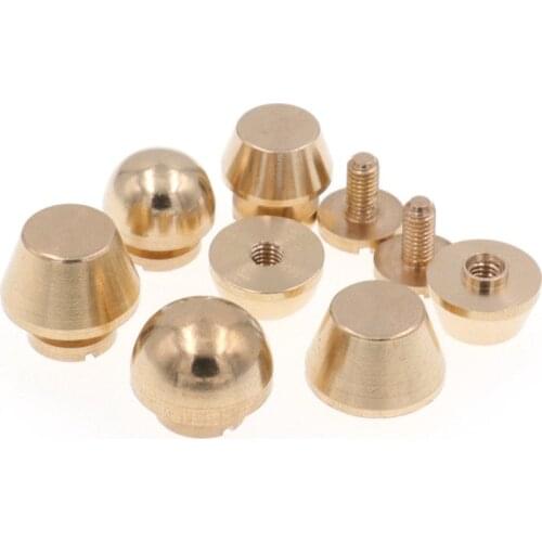 10Pcs Brass Foot Nail Leather Bag Bottom Screw Bucket Nail DIY Craft Luggage Decor Foot Nail Buckle Metal Hardware Accessories