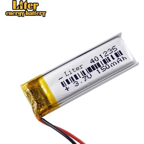 3.7V 150mAh 401235 Lithium Polymer Li-Po li ion Rechargeable Battery cells For Mp3 MP4 GPS mobile bluetooth tablet battery