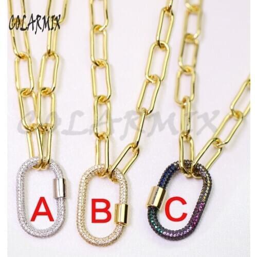 3Pcs Fashion zircon pendants necklace 0 shape crystal zircon necklace jewelry accessories not fade jewelry for women 50955