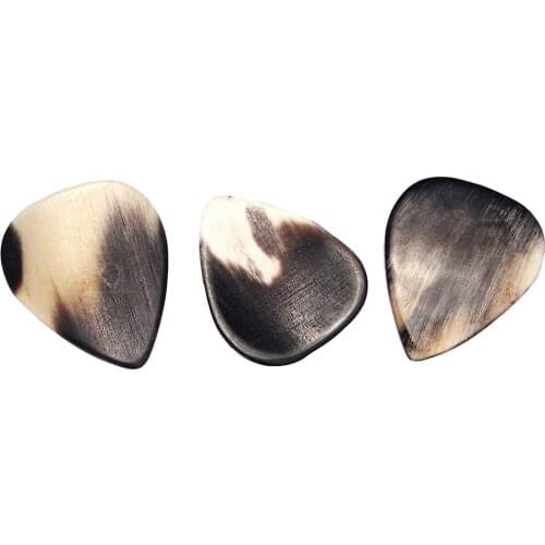 3Pcs Buffalo Horn Guitar Picks For Acoustic / Folk Guitar Accessories