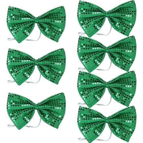 7PCS Neck Bowtie Fashion Sequin Formal Bowtie Party Bowtie For St. PatrickS Day