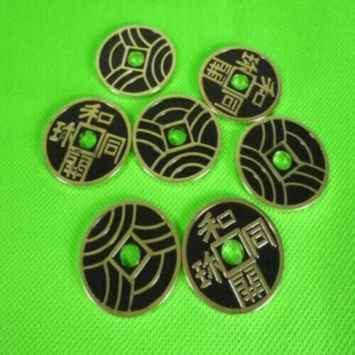 7 Pcs/Lot Japan Ancient Coin (As Morgan Dollar Size) - Coin Magic Tricks,Props,Accessories,Mentalism,Close Up Magic,Gimmick