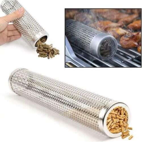 BBQ Stainless Steel Accessories Meshes Round Sqaure Perforated Mesh Smoker Tube Grill Generator Smoker Filter Tool