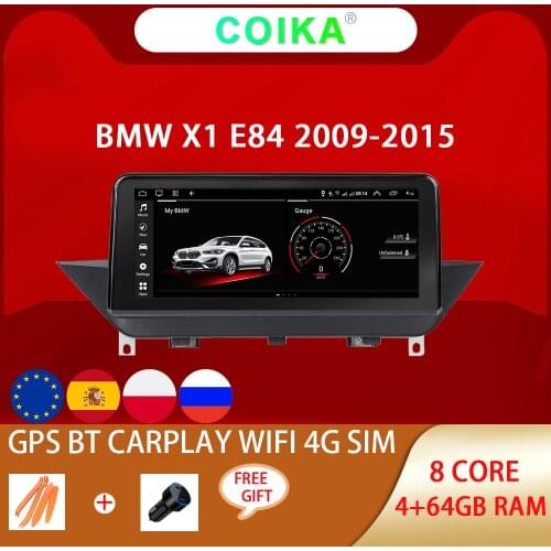8 Core Android 10 System Car Stereo For BMW X1 E84 2009-2015 WIFI 4G SIM BT 4+64GB RAM IPS Touch Screen 1920*720 GPS Carplay