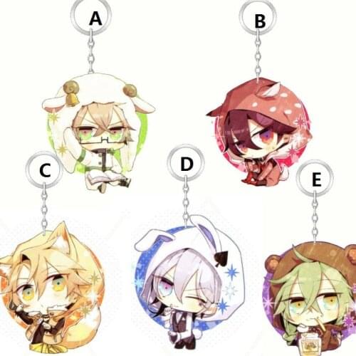 Keychain Amnesia Acrylic Strap Heroine Ukyo Shin Toma Ikki Keyring 6cm Cute