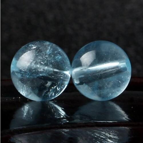 Natural Blue Topaz Beads for Women and Girls as Birthday Gifts of Charming Gems Stones Used to Make bracelets and Necklaces