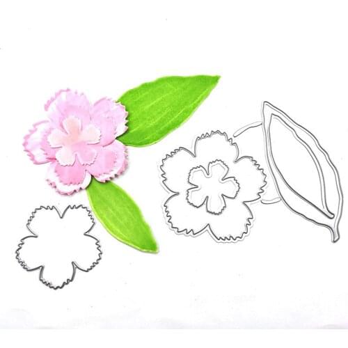 Flowers Dies Metal Cutting Dies Cut Die Flowers Mold Green Leaf Scrapbook Paper Craft Knife Mould Blade Punch Stencils Dies