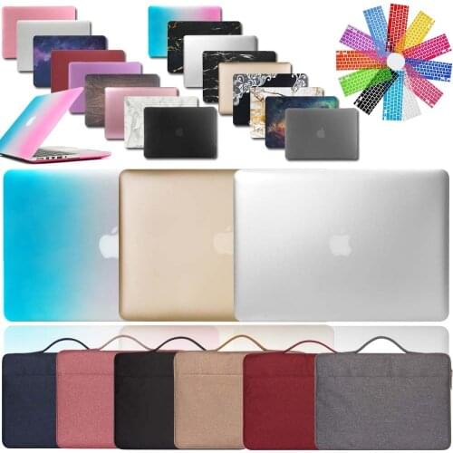 KK&LL Apple MacBook Air Pro Retina 11 12 13 15&New Air13/Pro 13 15 Touch Bar Hard Shell Laptop case+Sleeve Bag+Keyboard Cover