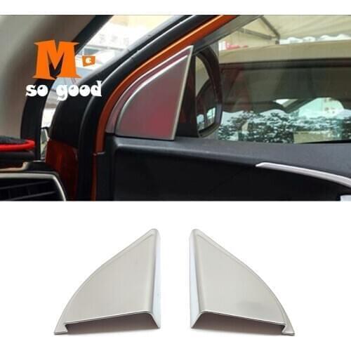 For MG GS 2015 20162017 ABS Matte Car interior A-pillar Speaker horn ring Cover Trim accessories styling sticker Decoration 2pcs