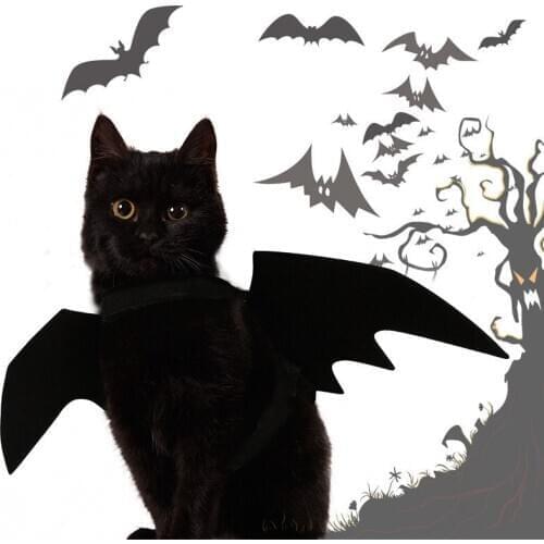 1pcs Halloween Home Decor for Cats Cosplay Costume Fit Pet Bat Wings Party Dogs Cats Playing Pet Supplies