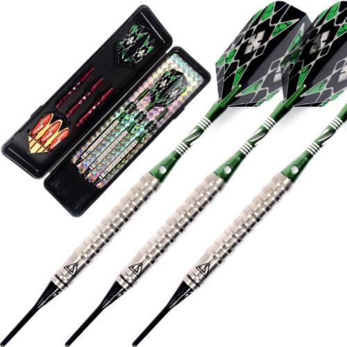 Free Shipping CUESOUL 95% Tungsten Soft Tip Darts Dart Set With Free Carry Box