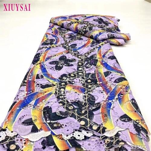 Yellow High Quality African Guipure Cord Lace Fabric African Lace Fabric Water Soluble Cord Laces For Party Sew SL998