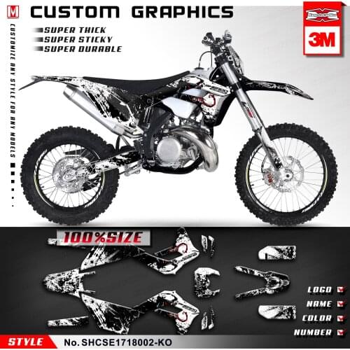 KUNGFU GRAPHICS Custom Sticker Kit for Sherco Enduro SE-R SEF-R FSE 2017 2018 2019 2020 2021 SC SCF 2017 2018 2019 2020 2021