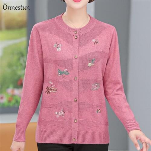 Cardigans Sweater Women Autumn Single-breasted Knitted Sweater Top Femme Korean Fashion Embroidery Female Cardigan