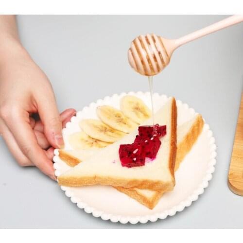 M17D Round Head Spoon Stirrer PP Materials for Honey Pot Jar Dispense Drizzle Honey Containers Clearance Ball Kitchen Durable