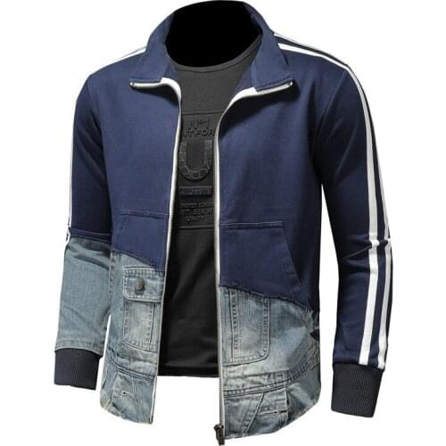 MORUANCLE Man Vintage Patchwork Denim Trucker Jacket Fashion Hi Street Jean Outerwear Tops Streetwear Brand Designer Size M-4XL