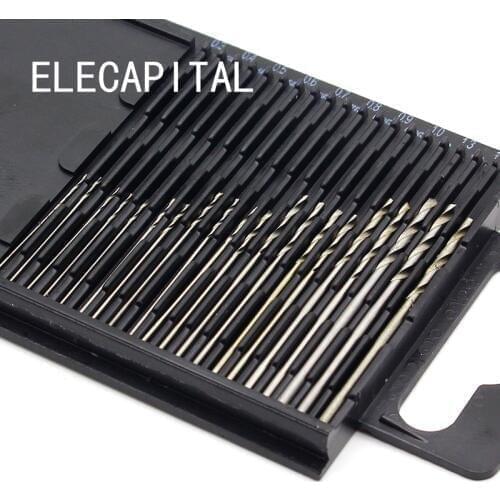 Newest 20Pcs/set 0.3mm-1.6mm Mini High Speed Steel HSS Micro Twist Drill Bit Set Power Tools Model Craft With Case Repair Parts