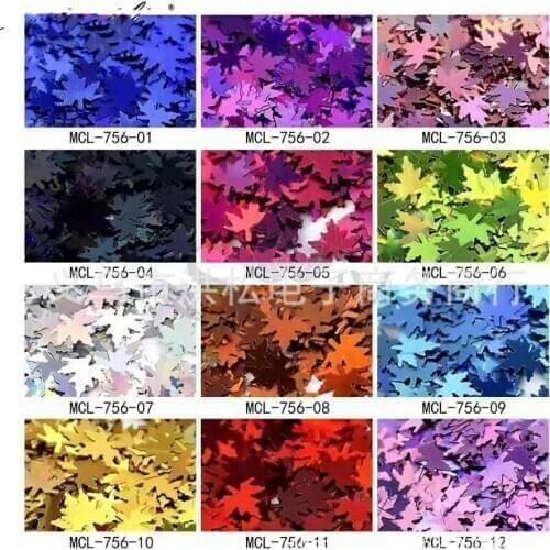 50g Fall Leaves Glitter Shapes Autumn Leaves Confetti Chunky Leaf Glitter Fall Glitter Autumn Leaves Leaf Gliter, GH116776-KJ677