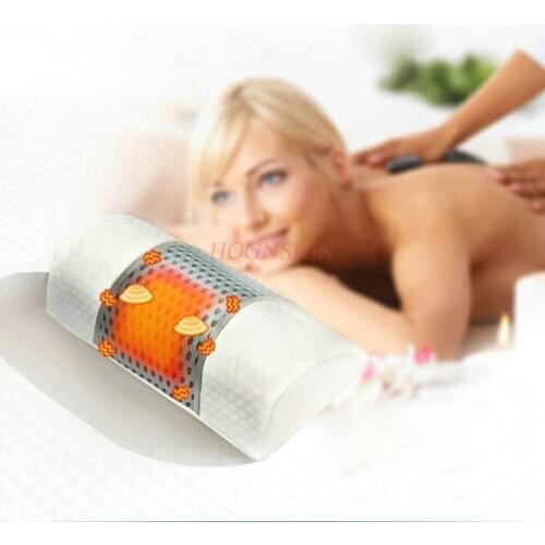 Cervical Pillow Heat Curvature Cervix Traction Heating Neck Pain Pillows Electric Massage Vibration Medicine Care Tool Home