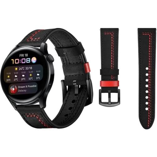 GT2 46MM Leather Strap For HUAWEI WATCH 3 Band GT 2 Pro Wristband Bracelet For HONOR MagicWatch 2 42mm Wriststrap Watchband