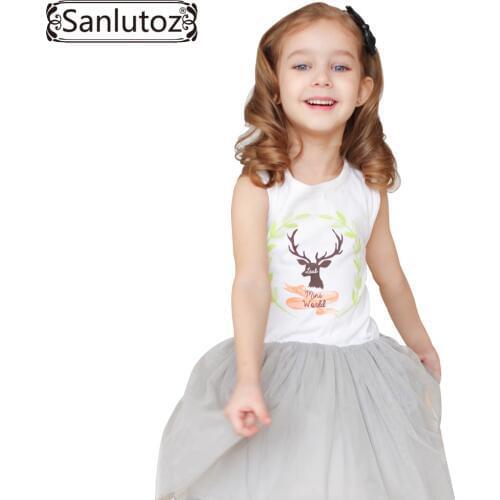 Летние платья для девочек Sanlutoz China At AliExpress
