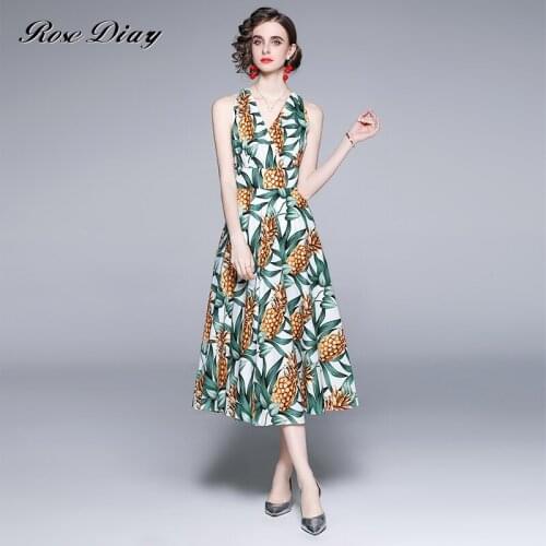 Women Fashion Print Casual Boho Style Beach Vacation Sundress Ladies Summer Midi Maxy Dresses Sexy Back Spaghetti Strap Dress