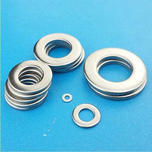 30pcs 6# 8# 10# 12# 3/16" 1/4" 5/16" 3/8" 7/16" 1/2" stainless steel washers flat washer