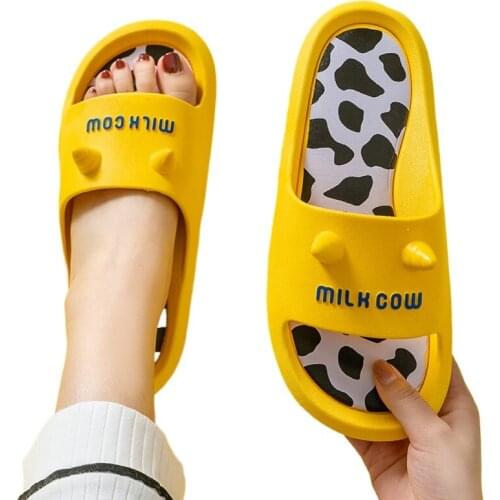 Women Men Summer Non-slip Flip Flops Cute Cartoon Indoor Bathroom Bottom Ladies Shoes Unisex Home Casual Slippers Beach Sandals