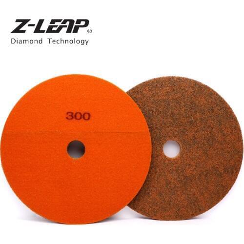 Z-LEAP 1PC 10" Diamond Polishing Pad Granite Marble Artificial Stone Sponge Grinding Disc Wet Use Angle Grinder Buffing Wheel
