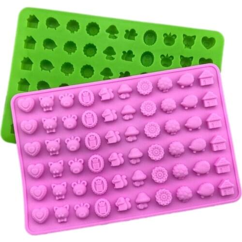 60 cavity small animals chocolate silicone mold fondant tool cartoon candy Eco-Friendly Silicone Gummy Bear