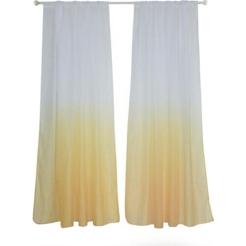 Modern Gradient Color Window Tulle Curtain Sheer Drape Valance Window Curtain Voile Panel Drapes Living Room Bedroom Decor
