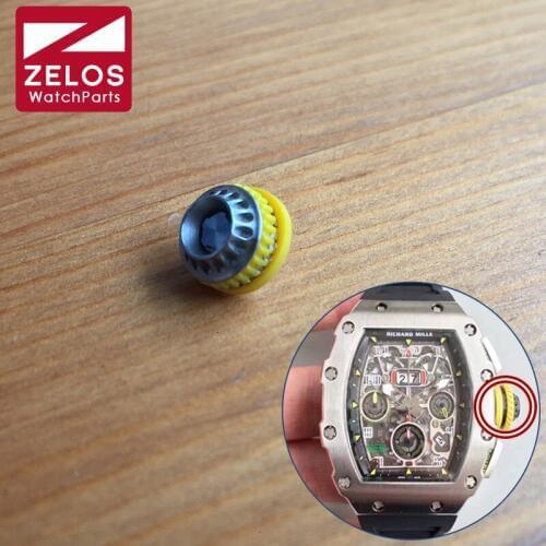 Steel waterproof crown for the Richard mille RM11-03 automatic watch aftermarket replacement parts