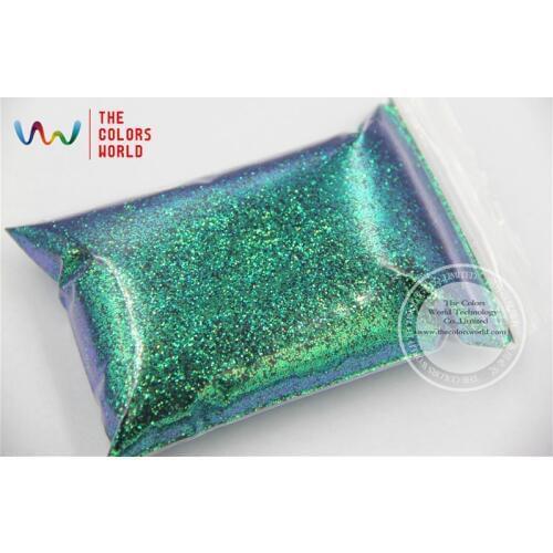 TCR402 Chameleon Glitter Green With Purple and Gold luster color 0.4MM Size glitter for nail Art or other DIY decoration