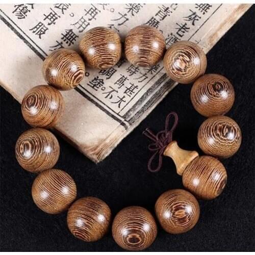 Unique New Natural Cassia siamea Wooden 20mm Big Beads Gifts Buddha Bracelets Trendy Jewelry for Women Men Balance Practice