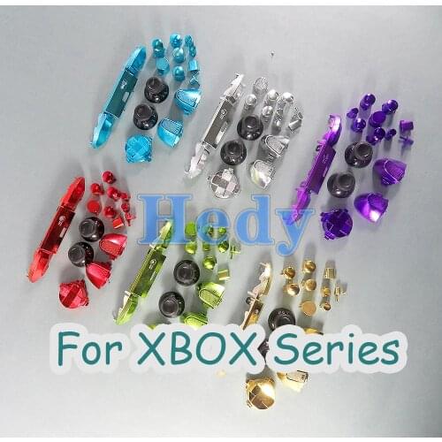 20sets Chrome Full Set LB RBumper RT LT Trigger Buttons Mod Kit For Microsoft Xbox XBOX Series S X Controller Analog Stick Dpad