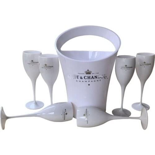 Ice Bucket and Wine Glass Acrylic Goblets Champagne Glasses Wedding Wine Bar Party Wine Bottle Cooler Decanter Home Bars