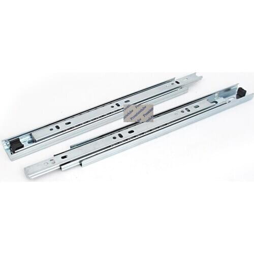 1Pair/Lot H35MM Telescopic Ball Bearing Drawer Slide Rail Runner Full Extention 3-fold
