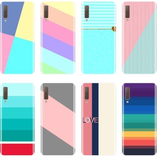 TPU Back Cover For Samsung Galaxy A6 A7 A8 2018 A3 A5 2016 2017 Soft Silicone Stripe Love Phone Case For Samsung A6 A8 Plus 2018