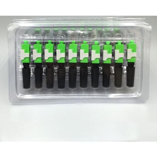 10pcs FTTH SC APC fast connector FTTH pre-bur fiber optic quick connector SC APC FTTH Fiber Optic Fast Connector SC Connector
