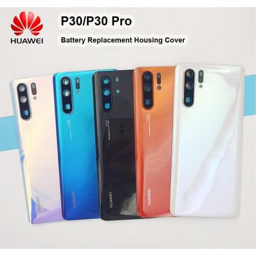 100% Original Huawei P30 Pro Battery Cover Back Glass Panel Real Housing Replacement Case For P 30 With Camera Lens Protection