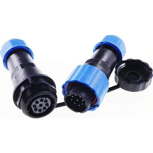 2 Pcs Waterproof Connector IP68 SD/16 Aviation Docking Plug Socket Wire Cable Male Female 2/3/4/5/6/7/9 Pin M16 Threaded