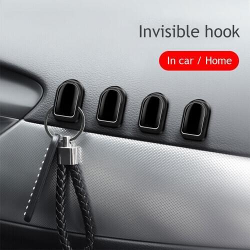4Pcs Car Hook Clip Car Organizer Auto Hanger Holder For Bag Keys Purse Grocery Plastic Clips Fasteners